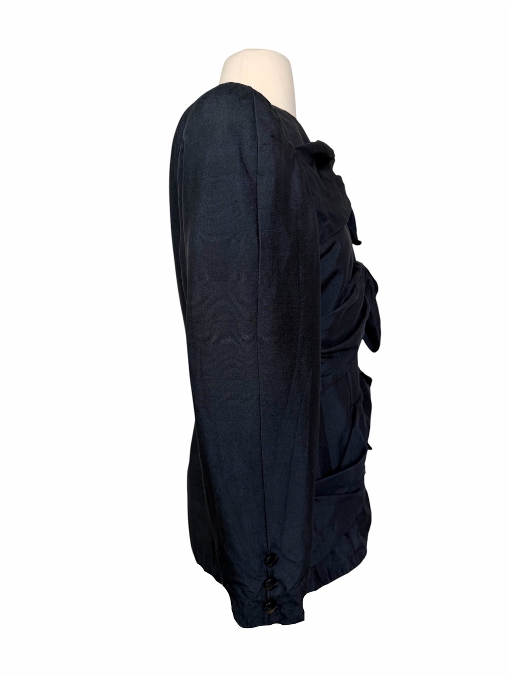 CAROLYNE ROELM Rare 80’s SILK BOW JACKET. - Picture 5 of 9